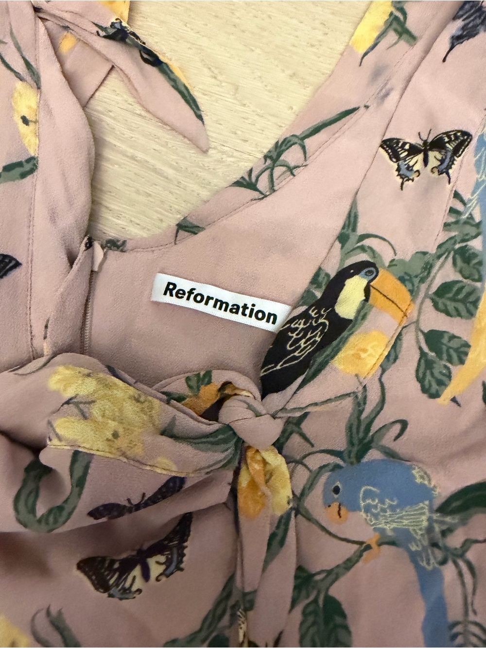 Reformation Nola Mini Dress in Conga Pink Floral - Picture 4 of 9